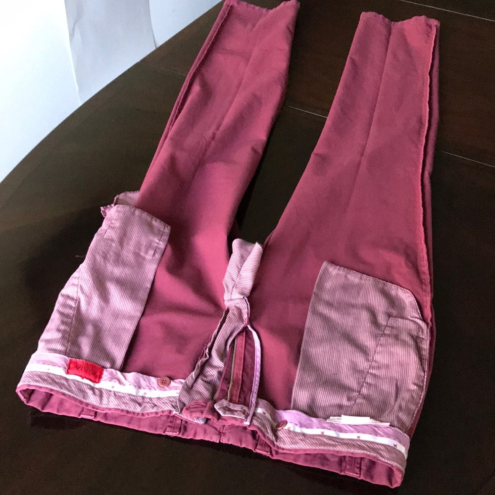 Isaia Burgundy Men’s Size EUR 54 (US 38L ) chinos - Picture 3 of 8